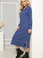 Платье с поясом Харизма (синее) П14351-5М