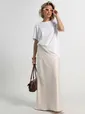 Юбка атласная Эвелин (сливочная) Ю15382-25М