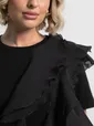 Блуза праздничная Риана ХИТ (черная) Б15078-5М