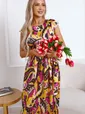 Платье Ольга (фиолетово-желтое) П15889-45М