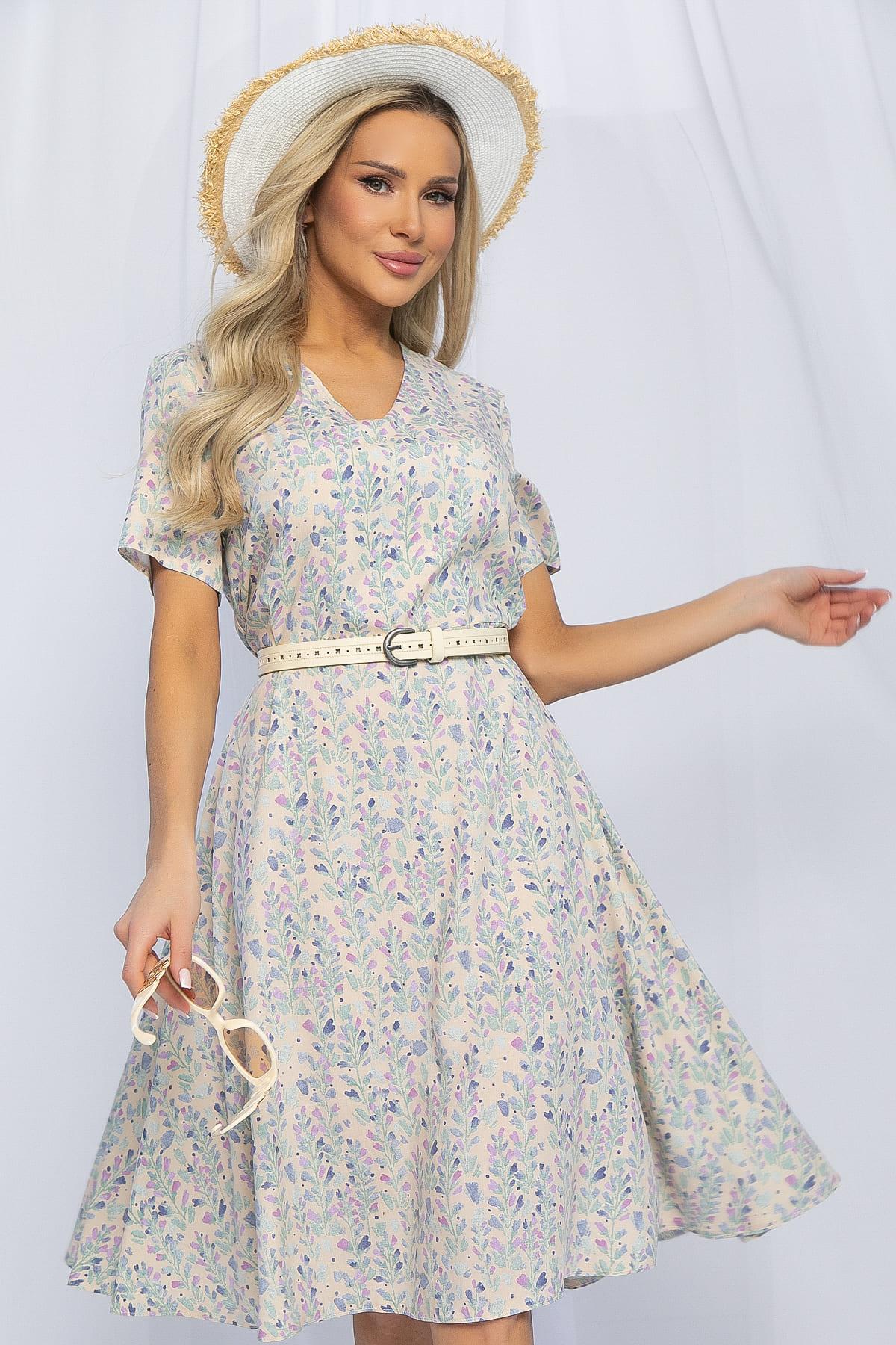 Платье Твое лето (бежевое) П13011-25М