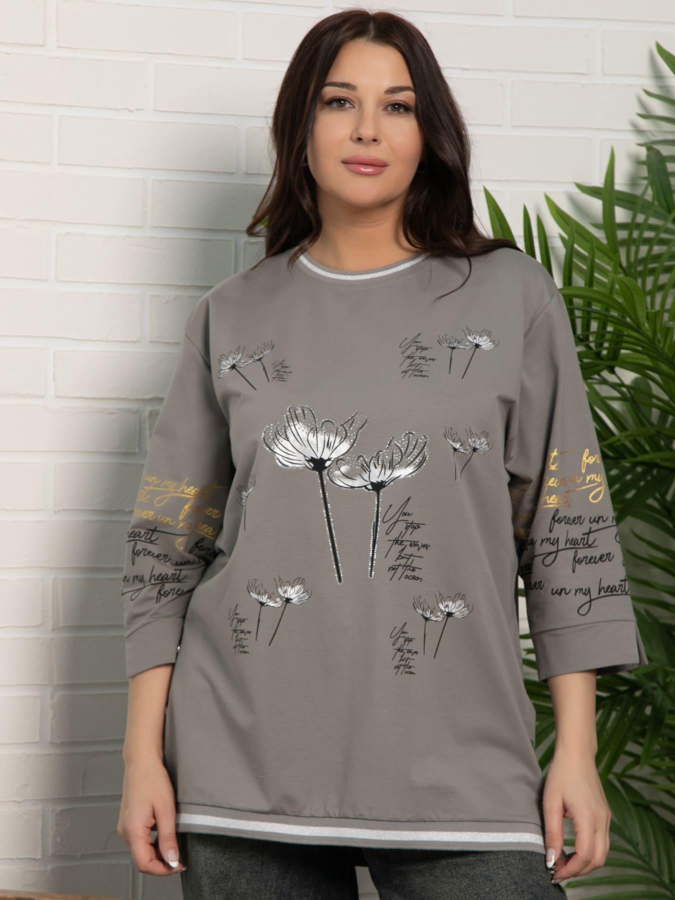 Блуза Подснежник (серая) Б15425-18М