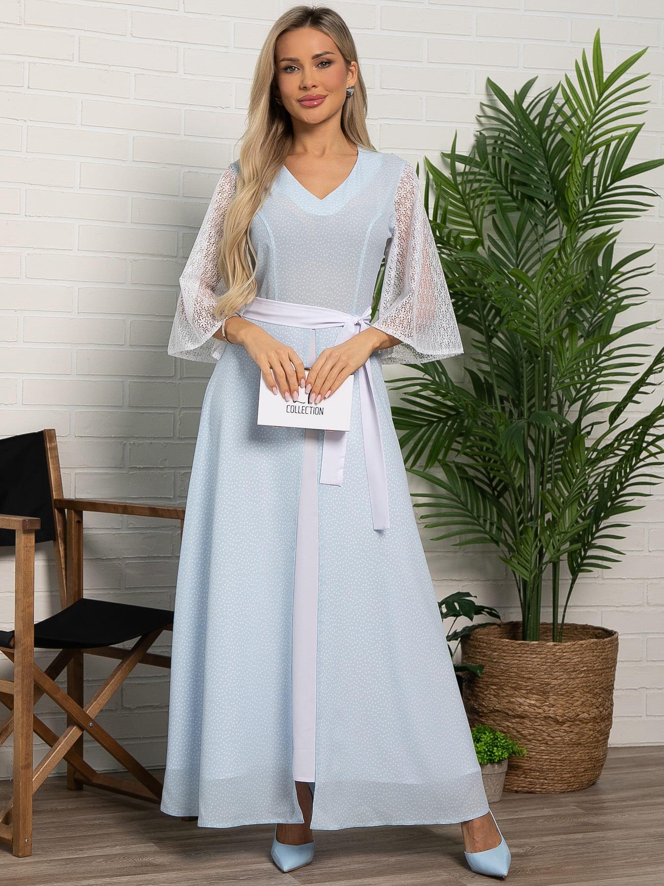 Платье Бьюти (голубое) П15560-18М