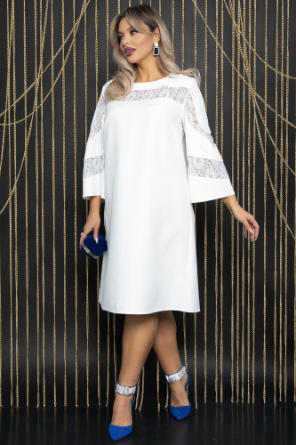 Платье с кружевом Роскошный выход (айвори) П14400-13М