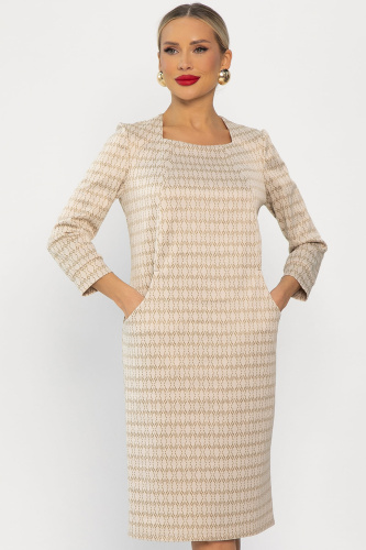 Платье Настроение (бежевое) П13744-19М