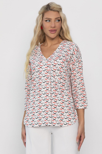 Блуза Статица (бело-красная) Б13775-16М