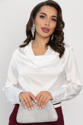 Блуза Шелковая сказка (белая) Б14380-33М