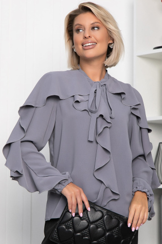 Блуза Дыхание осени (серая) Б14186-5М