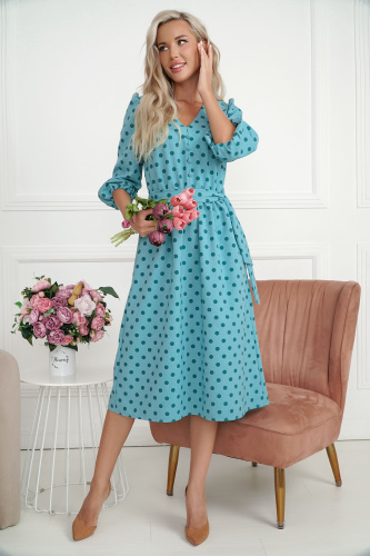 Платье Розетта (бирюзовое) П14114-45М