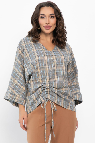 Блуза Ватсон (серо-бежевая) Б14150-12М