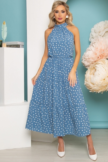 Сарафан "Лето в городе" (голубой) П3525