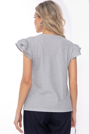 Блуза "Анджелина" (серебро) Б8047