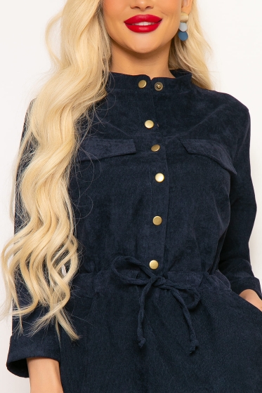 Платье "Сафари" (темно-синее) П3973