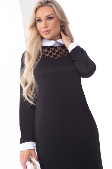 Платье "Интрига" (блэк) ХИТ П7464