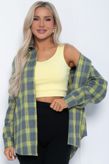 Рубашка Денни НЬЮ (серо-желтая) Б12873-7М