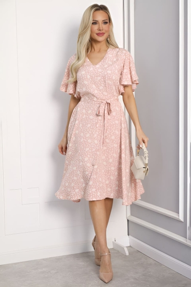Платье Цветочный сад НЬЮ (розовое) П13709-25М