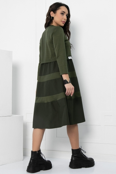 Платье Земфира (хаки) П11439