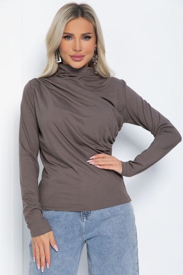 Лонгслив Тайна сердца (коричневый) Б12406-7
