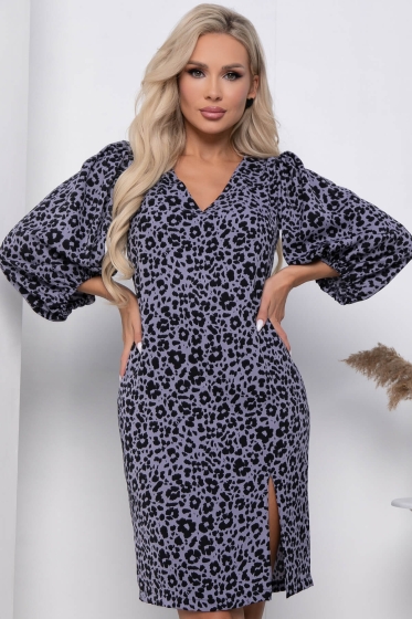 Платье "Магия красоты" (серо-фиолетовое) П7390