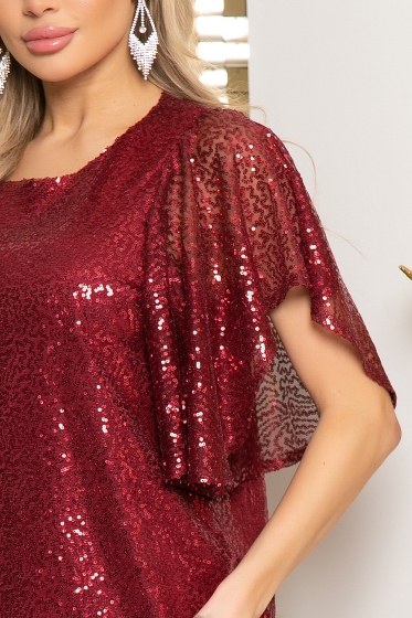 Блуза "Блеск софитов" (бордо) Б4723