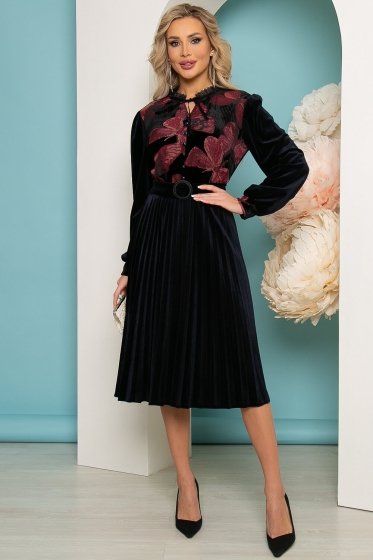 Платье "Джульетта" (чернильно-синее) П3499