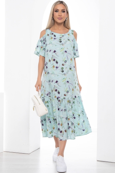 Платье "Марианна" миди (олива) П8785
