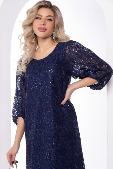 Платье "Время красоты" (темно-синее) П8111