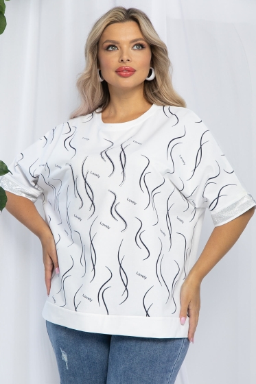 Блуза Симона НЬЮ (белая) Б13118-20М