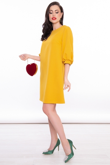 Платье "Клаудия" (горчица) П3063