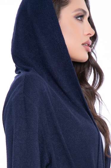 Кардиган с капюшоном (синий) Б2744