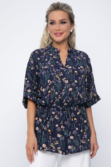 Блуза Мариша (синяя) Б13648-30М
