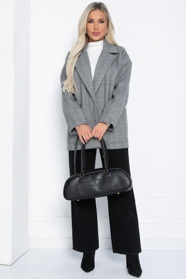 Пальто- пиджак (светло-серое) Б12399-7