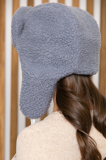 Шапка-ушанка (серая) УМ2