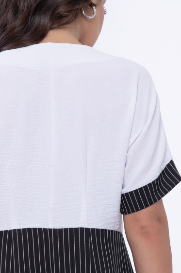 Платье "Неотразимая" (черно-белое) П6782