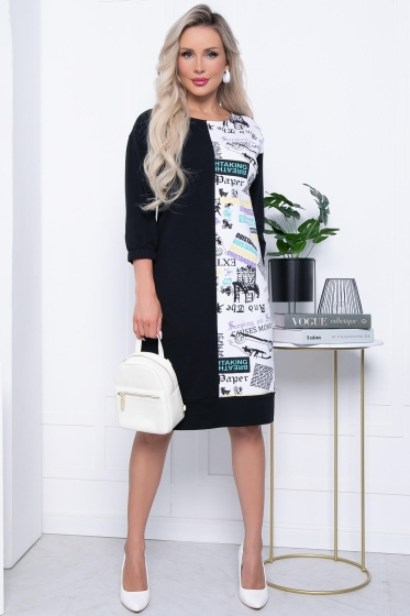 Платье "Марселина" (мультиколор/вайт) П7153