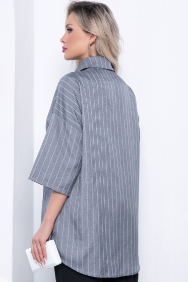 Рубашка "Модис" (грей/вайт) Б7165