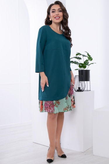 Платье "Оригинальность" (изумруд) П6738