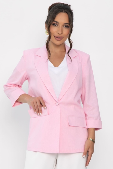 Пиджак льняной Мэрлин (розовый) Б13960-7М