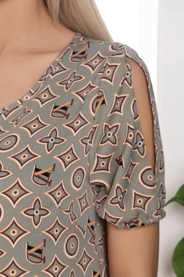 Платье Адезе (олива) П10256