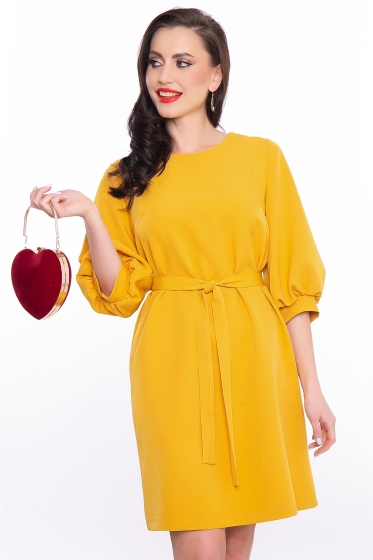 Платье "Клаудия" (горчица) П3063