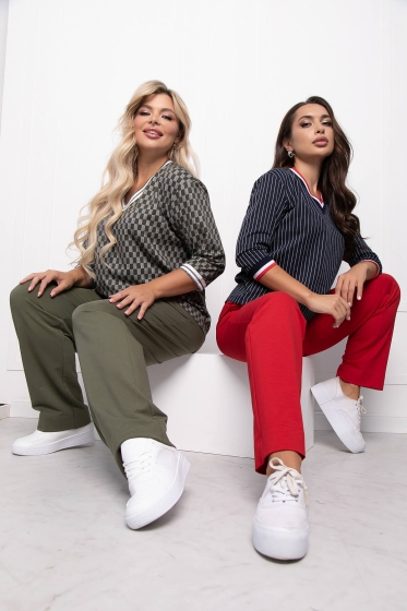 Костюм "Линдси" (рэд энд блю) К5419