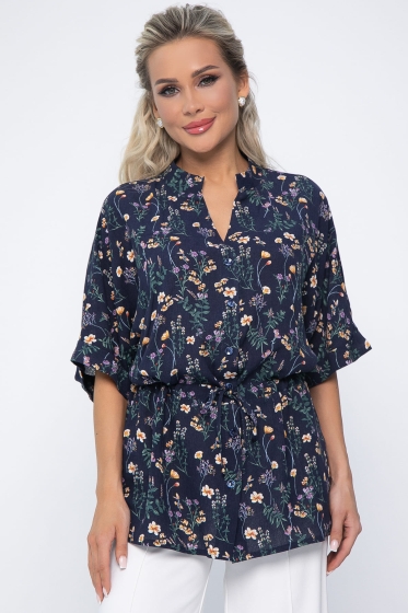 Блуза Мариша (синяя) Б13648-30М