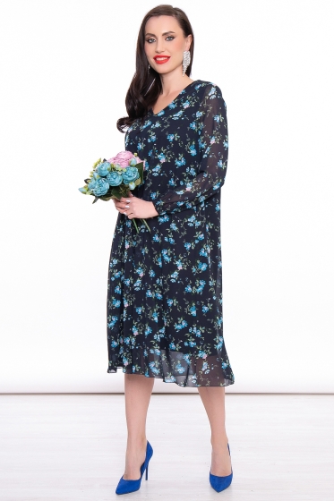 Платье "Волшебная история" (незабудки) П3089