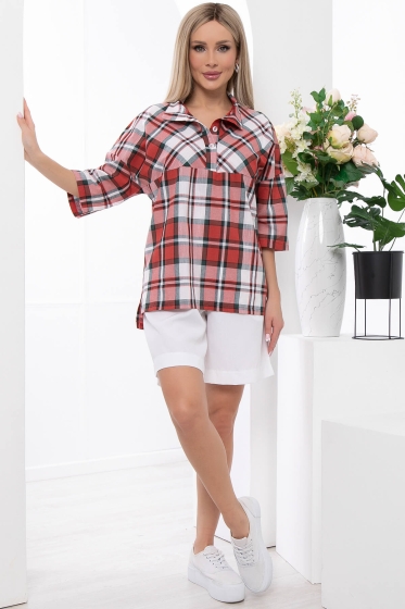 Костюм "Капитолина" с шортами (рэд/вайт) К6014