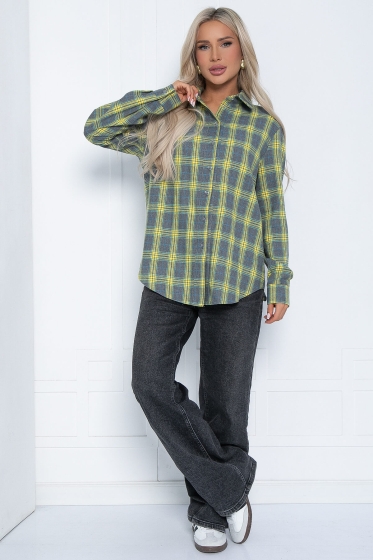 Рубашка Денни НЬЮ (серо-желтая) Б12873-7М