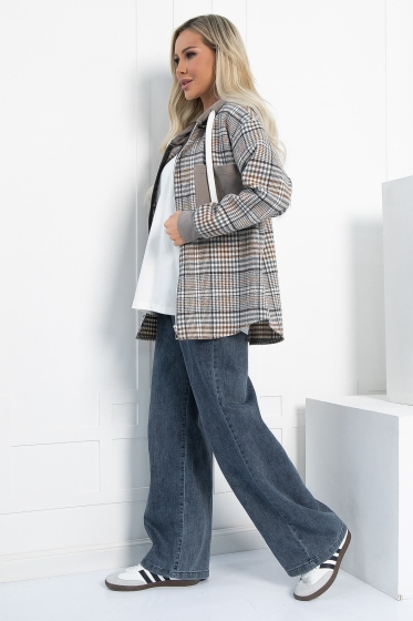 Рубашка Больше чем стиль (бежевая) Б12794М