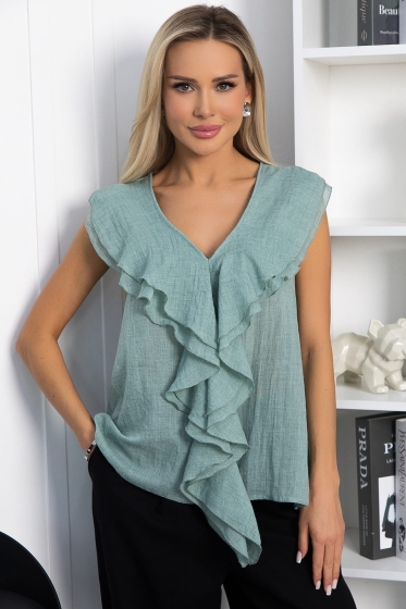 Блуза Поцелуй ветра (светло-зеленая) Б13895-7М