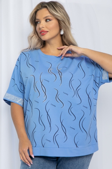 Блуза Симона НЬЮ (нежно-голубая) Б13119-20М