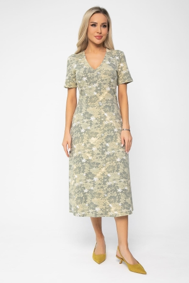 Платье Парижанка (зеленое) П13628-10М