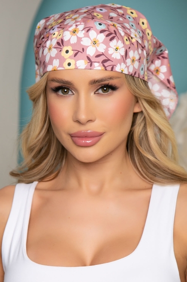 Бандана-косынка (васильки, розовая) БК8